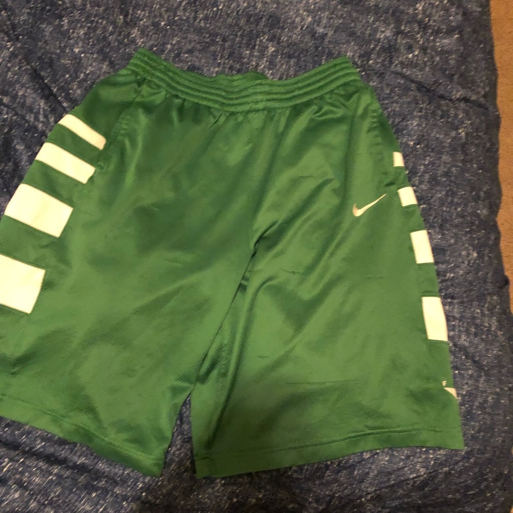Green Nike flight basketball shorts